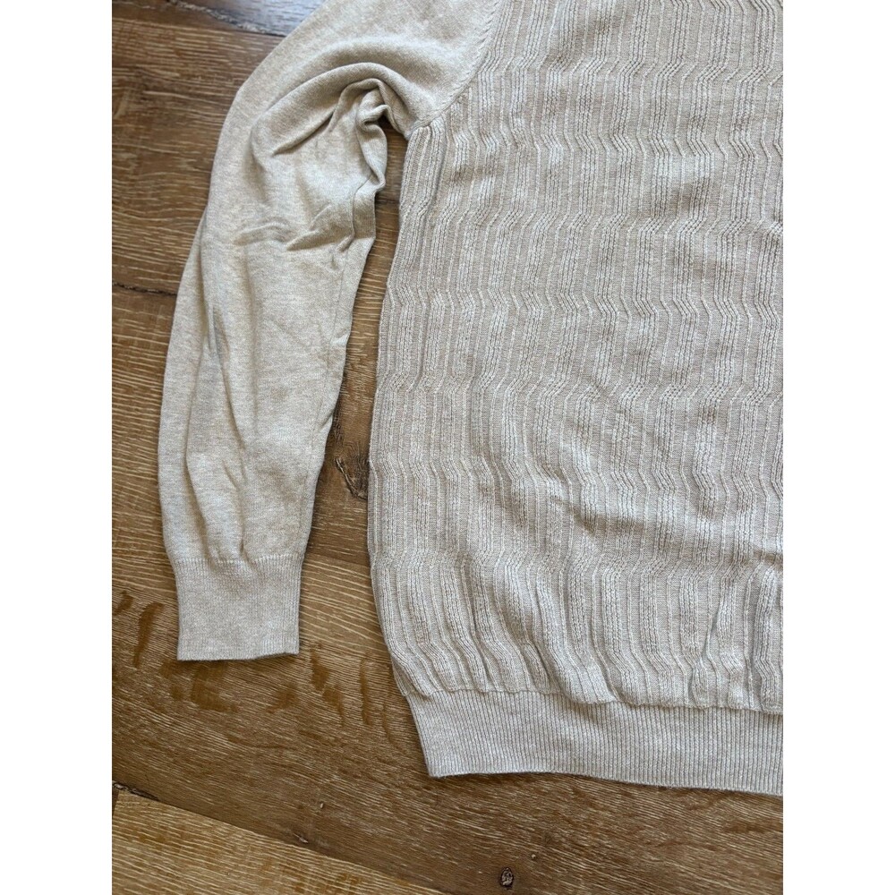 Perry Ellis V-Neck Ribbed Cotton Sweater - Men’s L - Picture 3 of 6